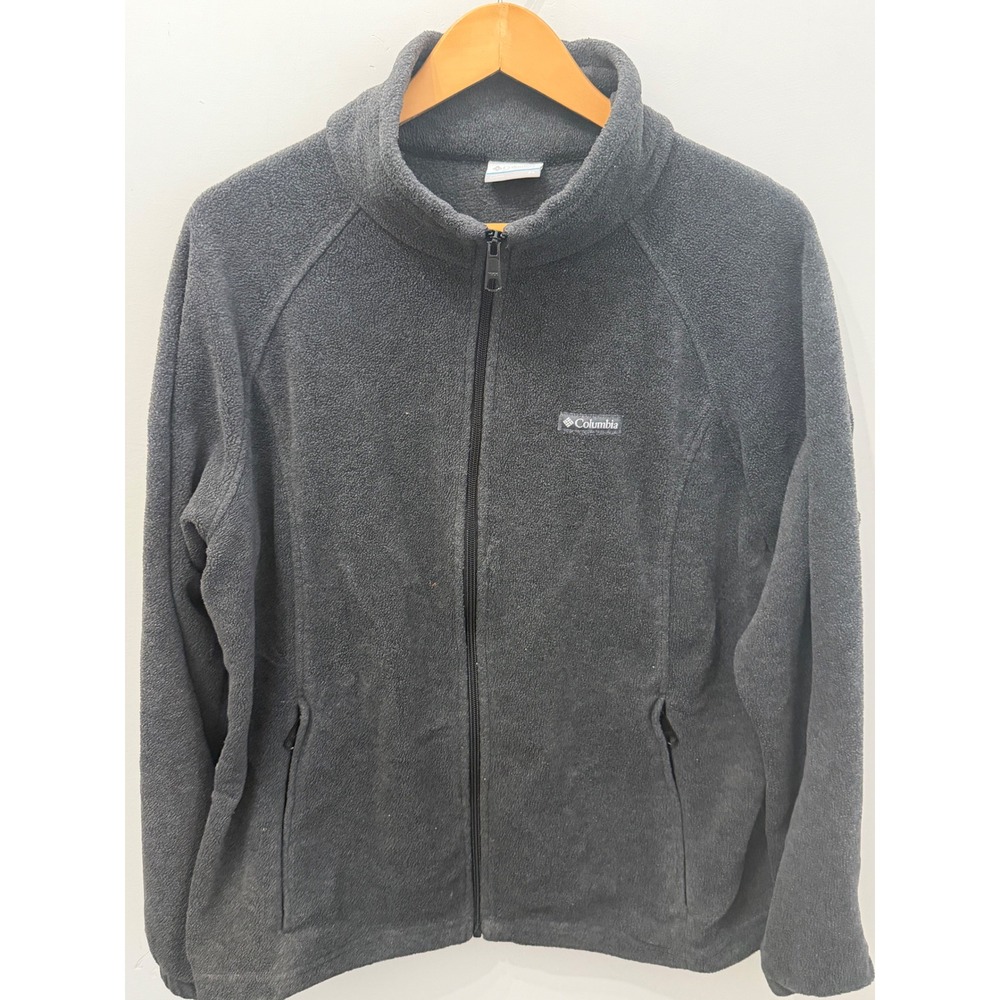 Columbia Benton Springs Full Zip Fleece Jacket Charcoal Grey Womens Plus Size 2X